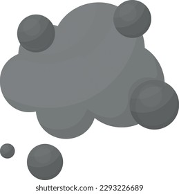 Vector illustration of a cloud of smoke. Dust and dirt. Smoke, harmful gas. Cigarette smoke.