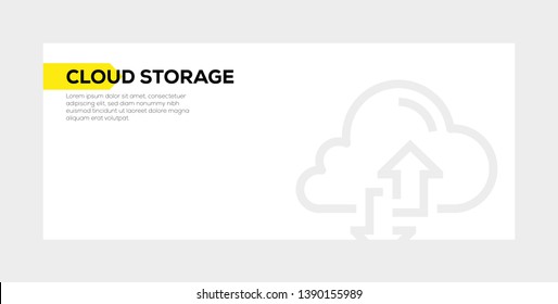 VECTOR ILLUSTRATION AND CLOUD STORAGE BANNER CONCEPT