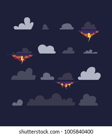 Vector illustration of clouds