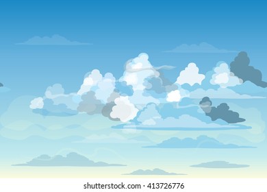 vector illustration  clouds