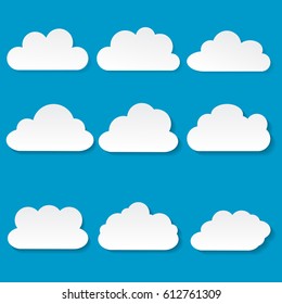 Vector illustration of clouds collection  