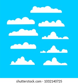 Vector illustration of clouds collection