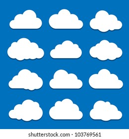 Vector illustration of clouds collection - Shutterstock ID 103769561
