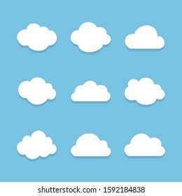 Vector illustration of clouds collection