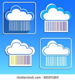 Vector illustration of clouds collection