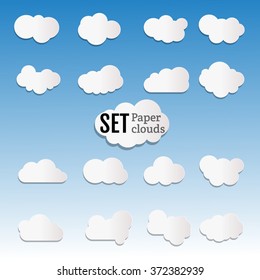 Vector illustration of clouds collection