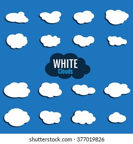 Vector illustration of clouds collection