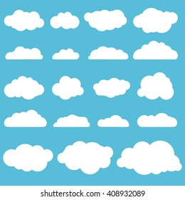 Vector illustration of clouds collection