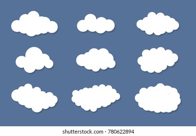 Vector illustration of clouds collection