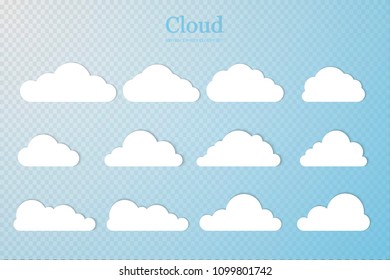Vector illustration of clouds collection. Vector abstract design. EPS10