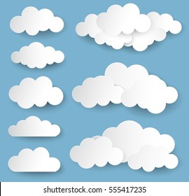  Vector Illustration Clouds Collection Stock Vector