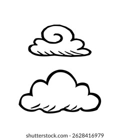 Vector illustration of clouds.set of colorful clouds.weather icon set. weather icons.clouds computing concept. Cloud computing icon. clouds pattern background