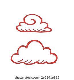 Vector illustration of clouds.set of colorful clouds.weather icon set. weather icons.clouds computing concept. Cloud computing icon. clouds pattern background