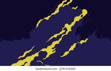 Vector illustration clouds dark background. Landscape banner