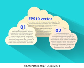 vector illustration clouds on a blue background