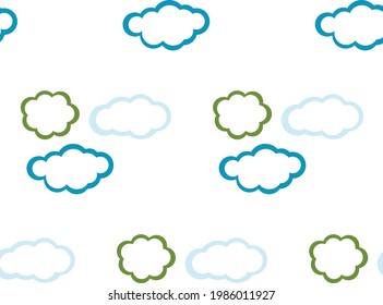Vector Illustration of clouds sameless pattern
