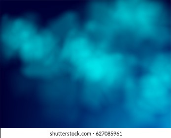 Vector illustration of cloudy in dark blue sky. Wallpaper, background of white smoke.