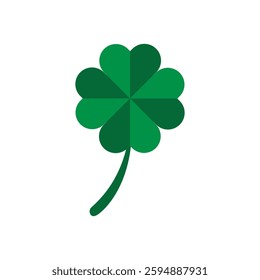 Vector illustration of clover leaf isolated on white background