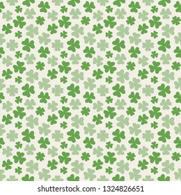 Vector illustration of clover leaves seamless pattern for St. Patrick's Day