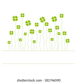 Vector illustration of cloverleafs