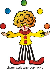 Vector illustration of clown