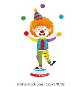 Vector Illustration Of Clown