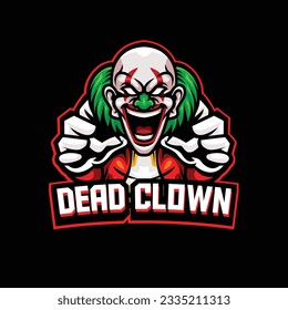 Vector illustration of clown mascot with esport style 