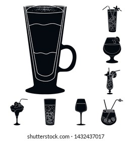 Vector illustration of club and ingredient logo. Collection of club and drink stock symbol for web.