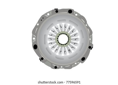 vector illustration of clutch gear under the white background