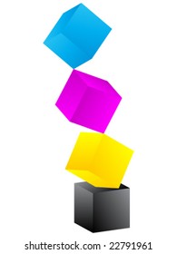 ilustración vectorial de los colores CMYK