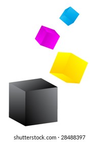 vector illustration of CMYK colors