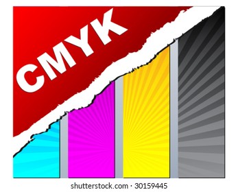 vector illustration of CMYK colors