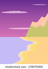 vector illustration of a coast 