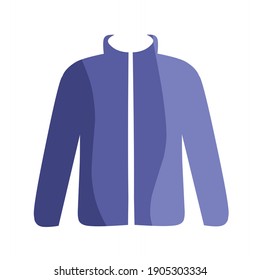 vector illustration of coat in purple color.  illustrations for clothes, accessories, beauty.  flat minimalist design eps 10.