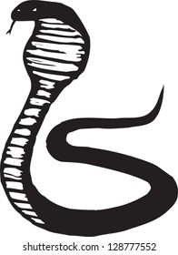 Vector illustration of a cobra