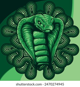 vector illustration of Cobra head mascot logo