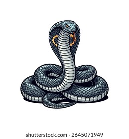 Ilustração vetorial de uma cobra sobre um fundo branco