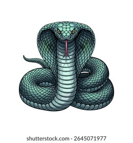 Ilustração vetorial de uma cobra sobre um fundo branco