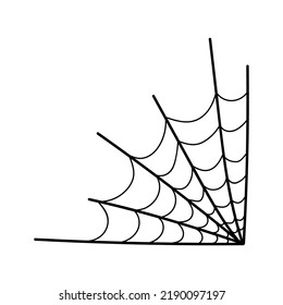 Vector illustration of cobweb in doodle style