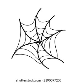 Vector illustration of cobweb in doodle style