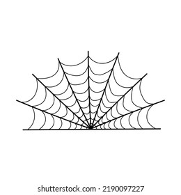 Vector illustration of cobweb in doodle style