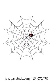 Vector illustration of cobweb / Halloween