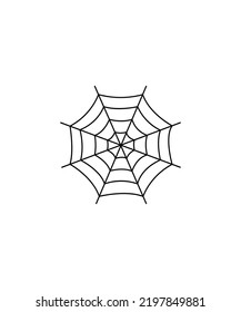 Vector illustration of cobweb isolated on  white 
