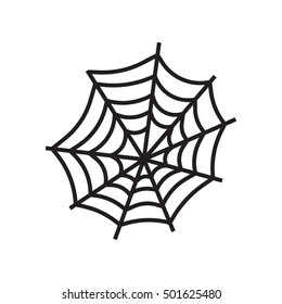 Vector illustration of cobweb on the white background