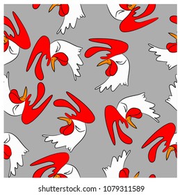 vector illustration of a cock pattern icon