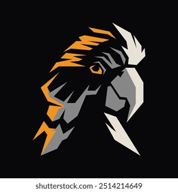 vector illustration of cockatoo bird head