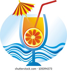 Vector illustration of cocktail