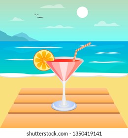 Vector illustration of cocktail