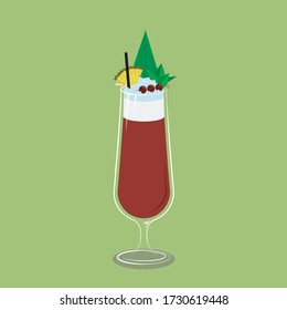 The vector illustration cocktail for bar