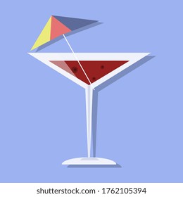 ilustración vectorial con vaso de coctel
